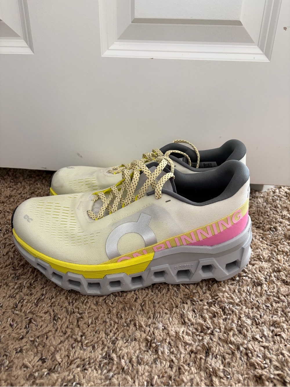 On Running Women's Cloudmonster Running Shoes - Yellow/Pink